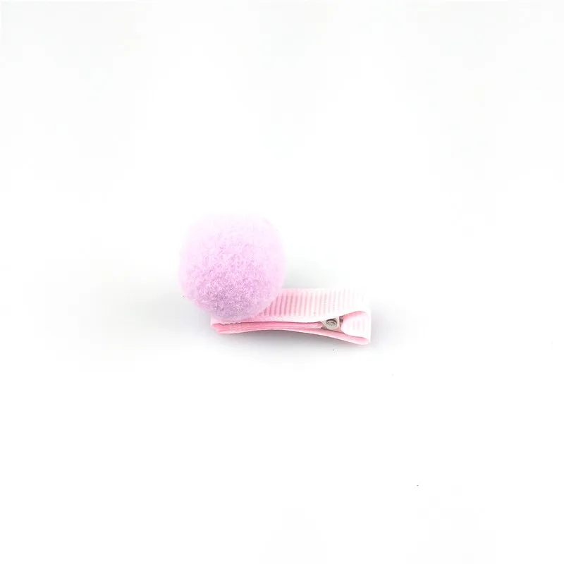 1pcs 5cm Hairpins Snap Hair Clips for Children Girls Hair Accessories Baby Cute Hair Clip Pins Gauze ball Color Metal Barrette - Цвет: C3 Purple