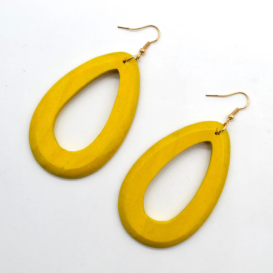 

Fashion water drop wood earrings jewelry long temperament tassel earrings high-end earrings