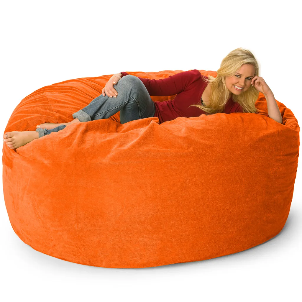 

Dropshipping big Round Soft BeanBag bed cover giant XXXL microsuede bean bag cover for living room furniture
