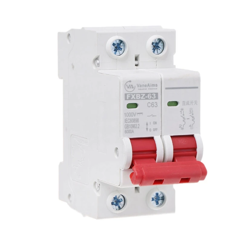 

X7YF 2P DC 1000V Solar Mini Circuit Breaker 10A/16A/32A/50A/63A DC Photovoltaic MCB