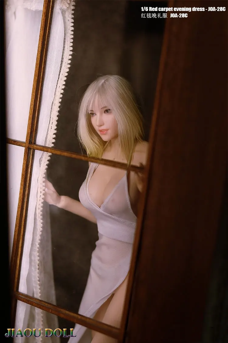 JIAOU DOLL 1/6 масштаб женское длинное вечернее платье туфли на высоком каблуке одежда