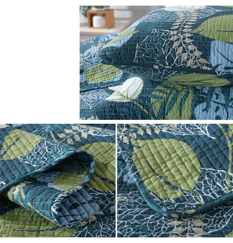 Высококачественное покрывало комплект из 3 предметов стеганое хлопковое