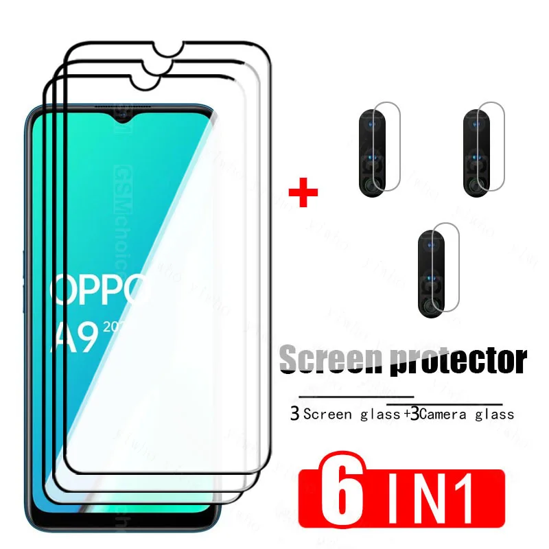 

HD закаленное стекло для объектива камеры Oppo A9 2020 и полноэкранная Защитная пленка для экрана на opo A9 a 9 стекло Взрывозащищенная пленка стекло