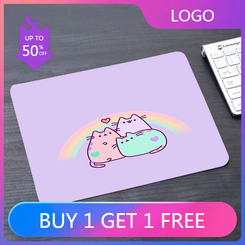 

Cute Cat Small Gaming Mouse Pad Accessories Gamer PC Computer Keyboard Mouse Mat Desk Mousepad For CS GO LOL Dota Table Mausepad