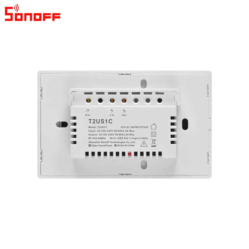 SONOFF T2US TX смарт Wifi сенсорный настенный выключатель света границы умный дом 1/2/3