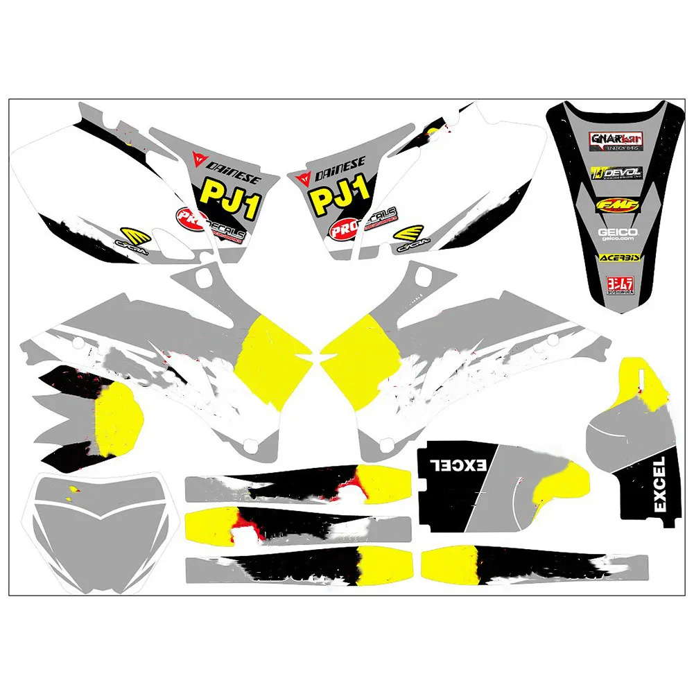 Full set of 3M Stickers Motorcycle Graphics Decals For yamaha YZ250F YZ450F YZF250 YZF450 2006 2007 2008 2009 YZF 250 450YZF | Автомобили