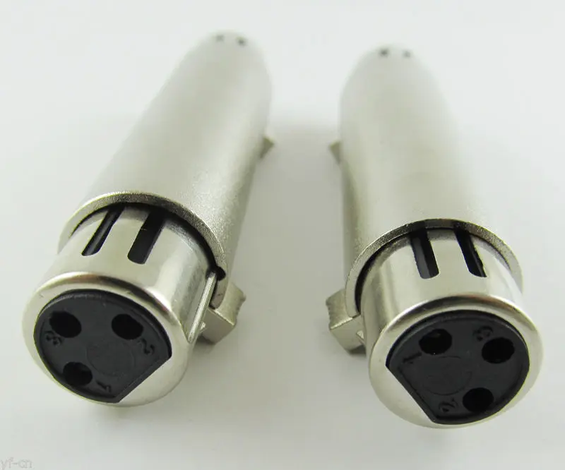 

1pc High Quality Locking Mic Audio Adapter Connon Connector 3 Pin XLR Female to Female