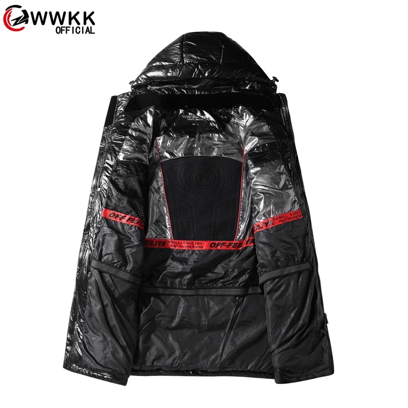 Новинка 2020 мужская зимняя пуховая куртка WWKK шикарная большая теплая светильник