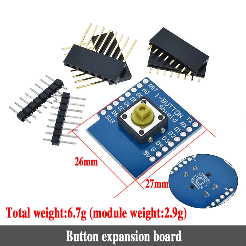 D1 Mini ESP8266 ESP-12 ESP-12F CH340G CH340 V2 USB WeMos wifi макетная плата D1 Mini NodeMCU Lua IOT плата 3,3 В с контактами - Цвет: D1 keys