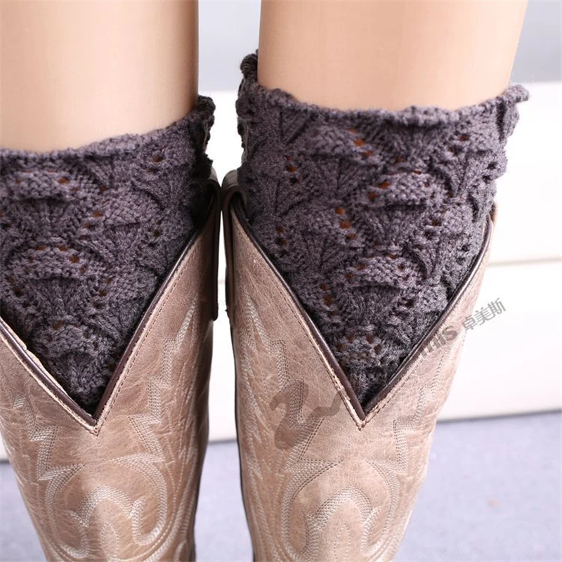 

1 pair Fashion Women Autumn Winter Casual Leg Warmers Knitted Boot Cover Short Solid Color Socks Foot Warming Cover