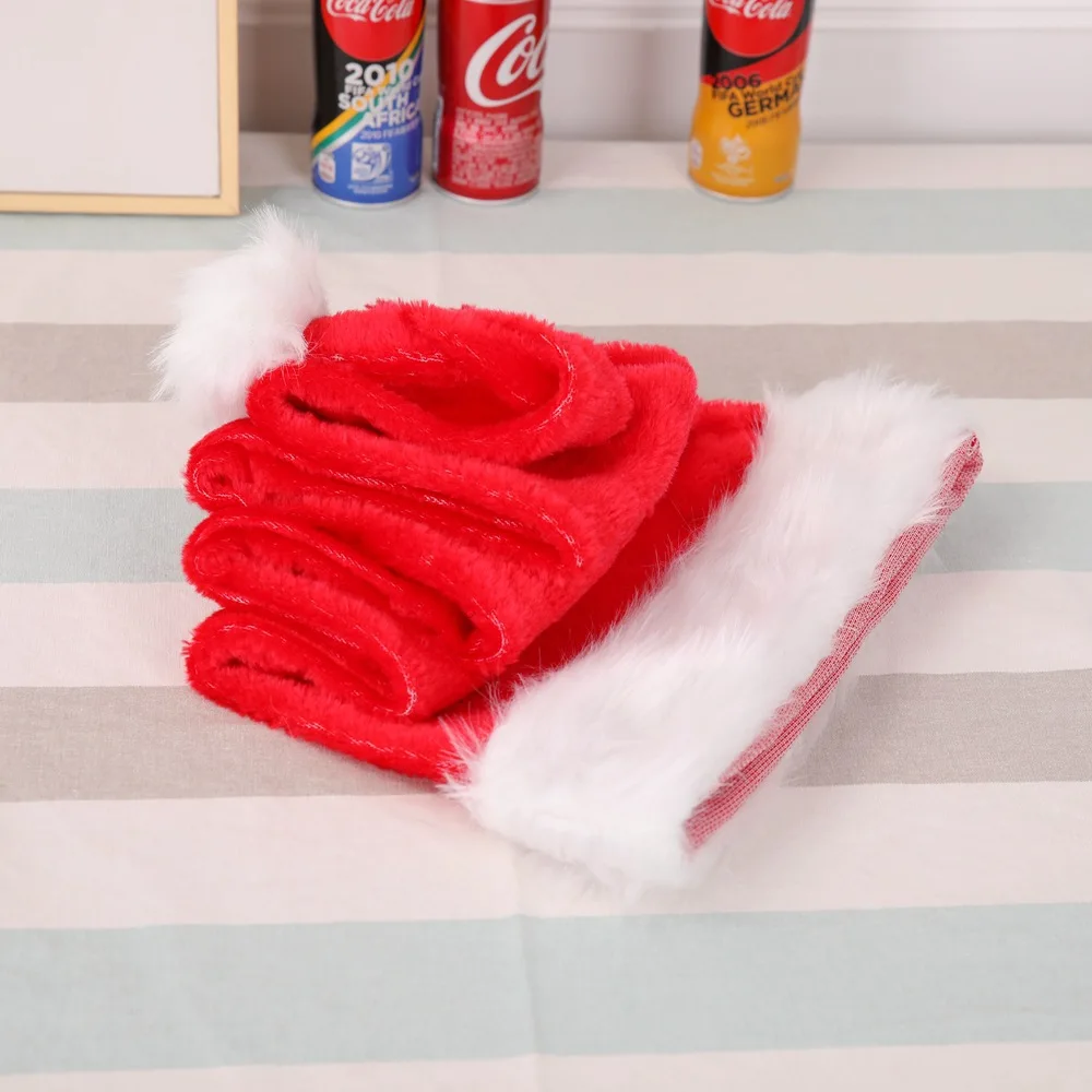 Familysky/Рождественская шапка для взрослых и детей плюшевая Санта Клауса новогодняя