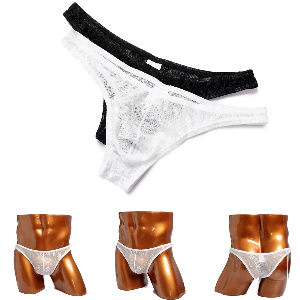 SAYFUT Для мужчин Трусы стринги сексуальные трусики Тонги ультра тонкие дышащие