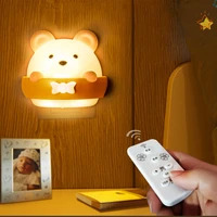 usb rechargeable timer led night light wall lamp table lamp with remote control bedroom living room bedside lamp childrens gift