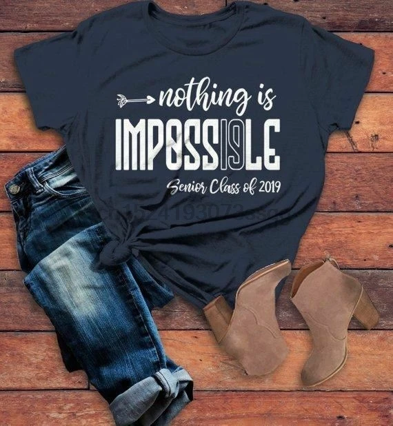 Женская футболка для старшего 2019 забавная выпускника с надписью Nothing immber
