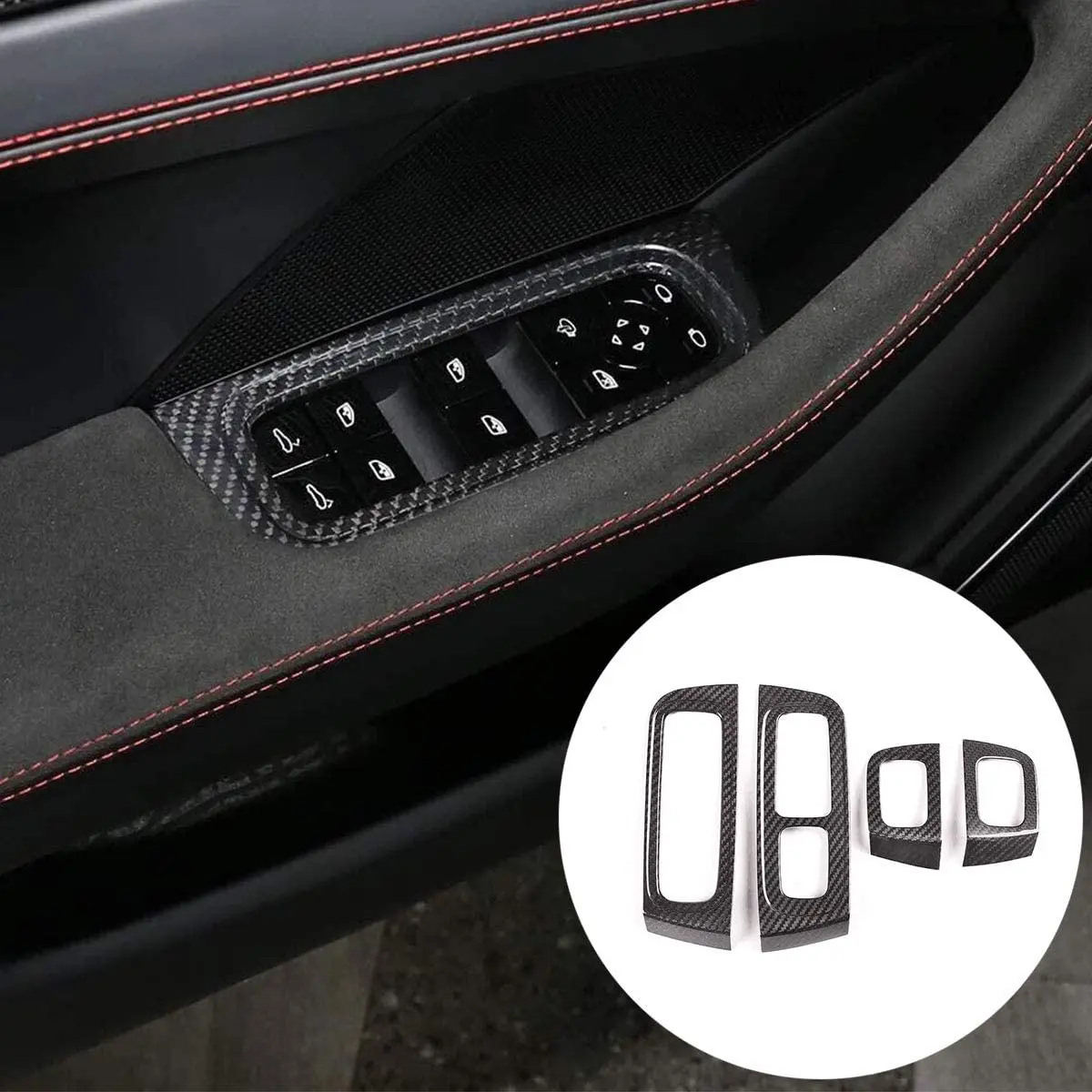 

for Panamera 2017-2021 carbon fiber window switch vehicle interior accessories