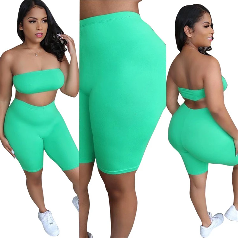 Adogirl женский однотонный комплект из двух предметов без бретелек короткий топ