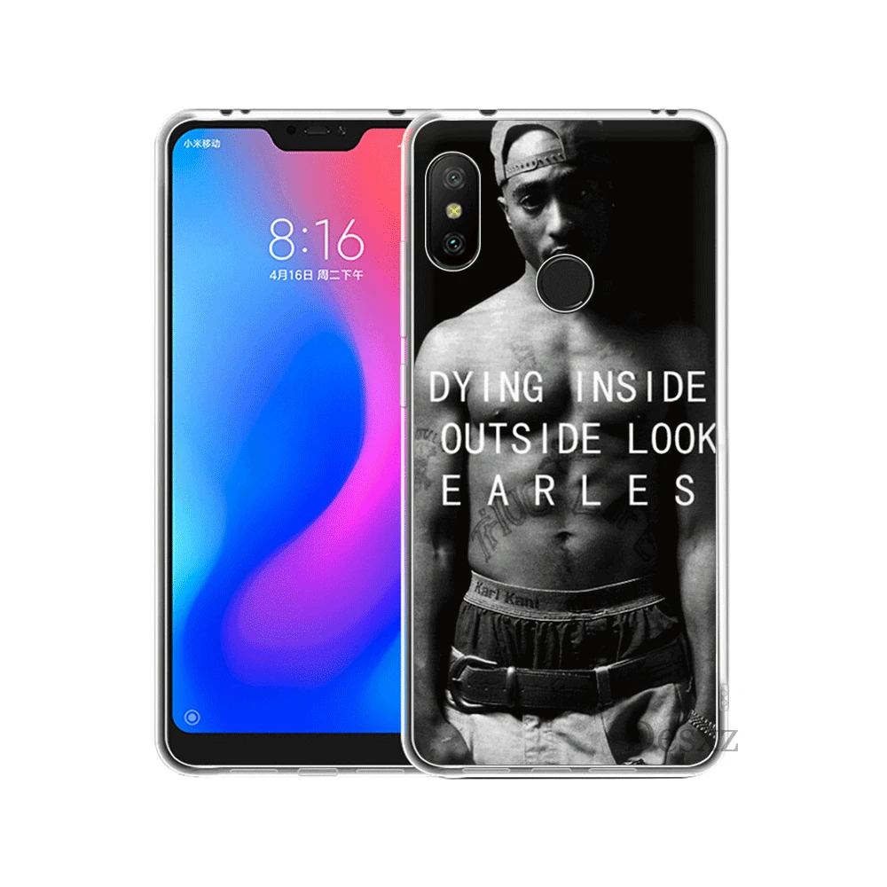 Мобильный чехол для телефона Xiaomi Redmi Note 6 7 Pro 5A 4 4X3 5 твердый переплет 2Pac с
