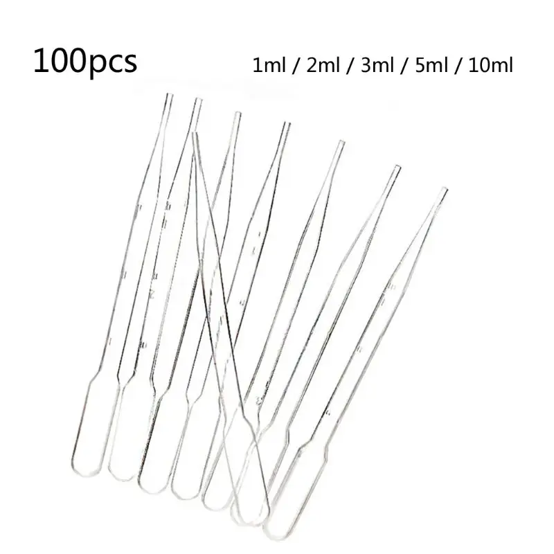 

100Pcs Plastic Transfer Essential Oil Resin Droppers Disposable Jewelry Tools