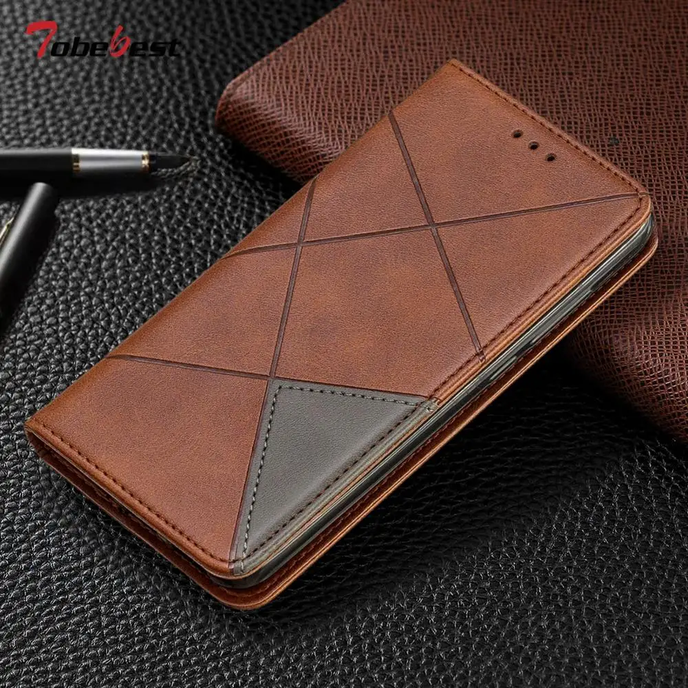 Магнитный кожаный чехол бумажник Tobebest для Xiaomi Redmi 7A 7a с карманом