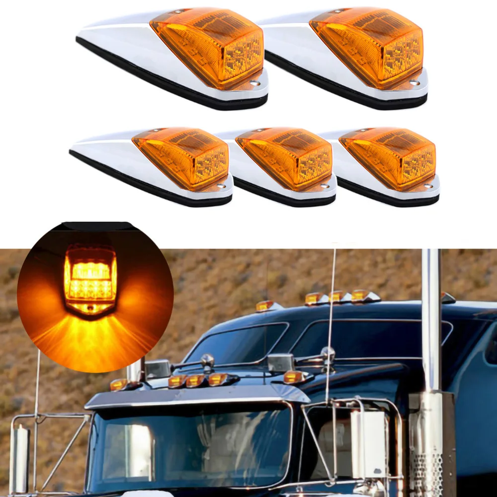 

Universal 17LED Car Roof Warning Lights 12V Truck Trailer Clearance Lamp for Chevrolet/Ford Side Marker Lights Waterproof