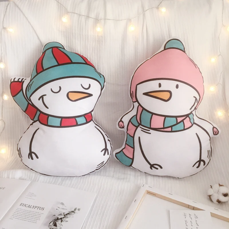 

48cm Soft Snowman pillowPlush Toy Baby Kids Appease Sleeping Pillow Doll Animal Stuffed Plush Toy Birthday Gifts for Girls