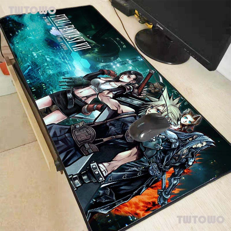 

Final Fantasy Gaming Mouse Pad Gamer Computer Mousepad Backlit Mause Pad Large Mousepad for Desk Keyboard Mat