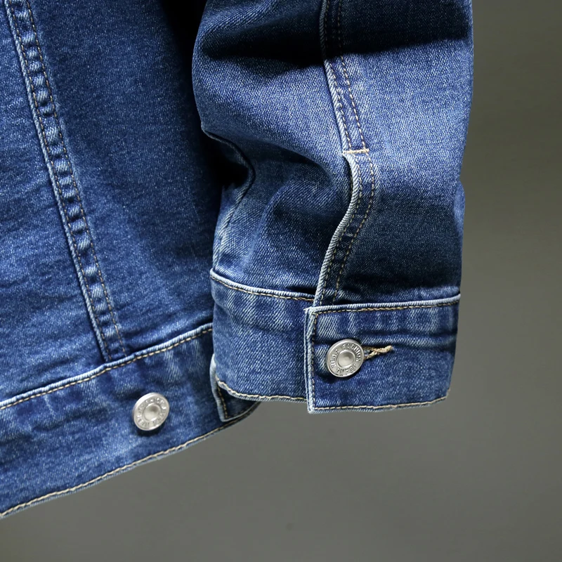 

New Men Slim Denim Jacket Washed Retro Fashionable Male Cowboy Coats Simplicity Comfortable Cotton Jeans Jacket Homme