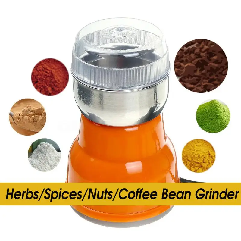 

220V Electric Grain Coffe Grinder Coffee Bean Nut Corns Spices Herbs Milling Grind Household Kitchen Manual Machine 150W EU Plug