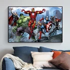 Картина мстители на холсте, Настенная картина с изображением героев Marvel, Тора, Капитана Америка, постеры для украшения гостиной