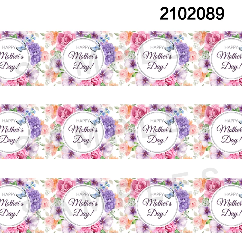 

new sales 50yards 1 " 25 mm Monther's Day printed grosgrain ribbon free shipping