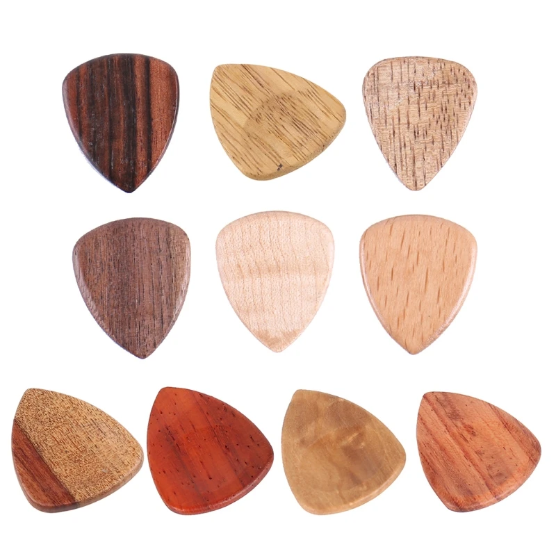 

Wood Acoustic Guitar Pick Plectrum Hearted Shape Picks for Bass Parts