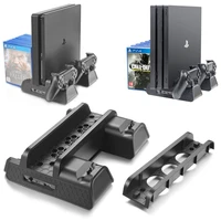 PS4 PS4 Slim PS4 PRO Vertical Stand with Cooling Fan Cooler Dual Controller Charger Charging Station for Playstation Console