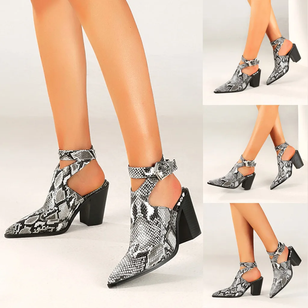 Женские осенние ботинки модная обувь женская с острым носком на высоком каблуке - Фото №1