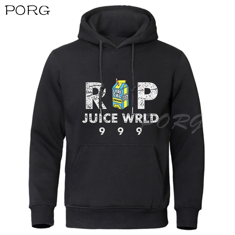 

Толстовка Мужская/женская с капюшоном Rip Juice Wrld, уличная одежда в стиле хип-хоп, спортивный костюм, флисовая кофта, белого и черного цвета, 999
