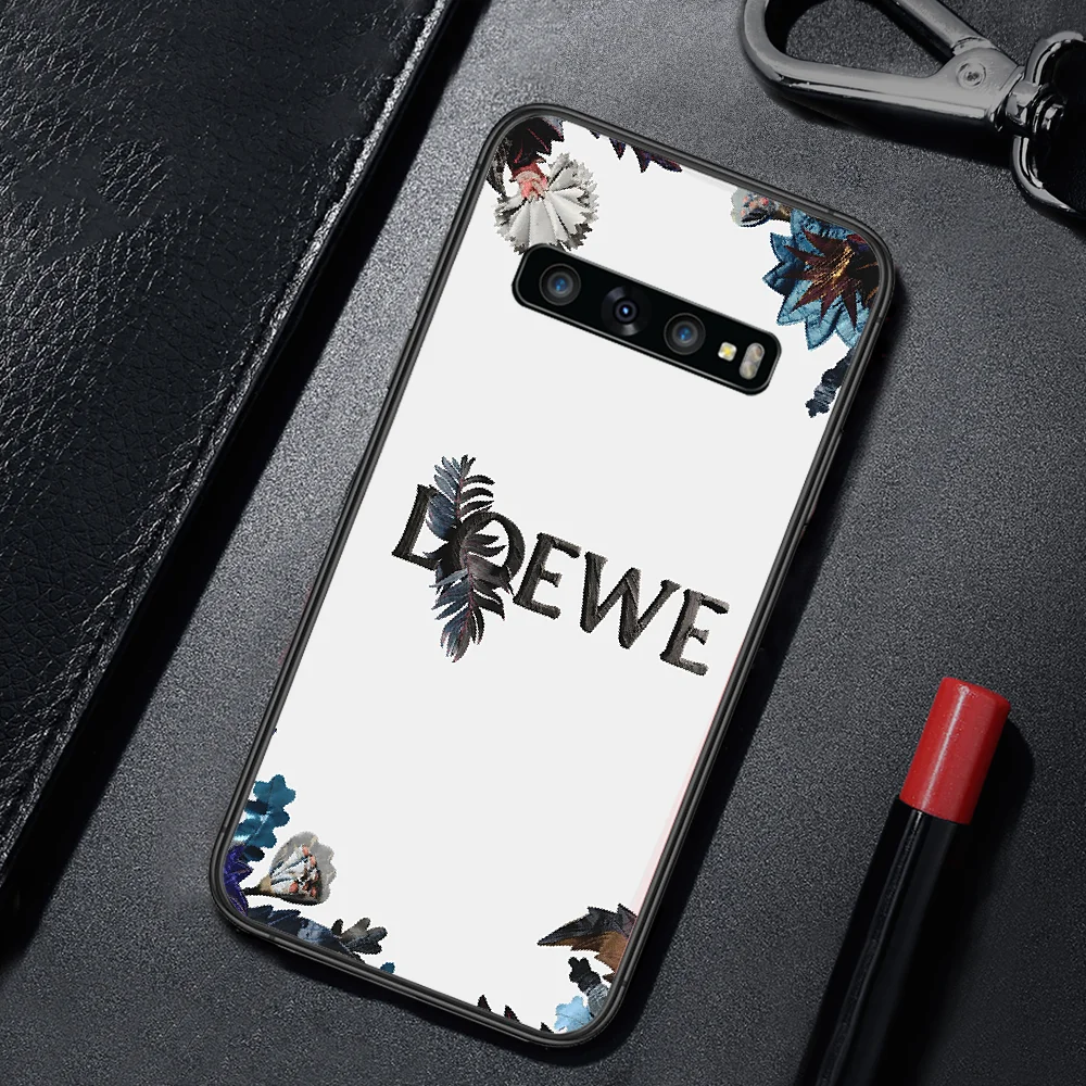 

Spanish Luxury Brands Loewee Phone Case For Samsung Galaxy Note S 8 9 10 20 Plus E Lite Uitra black Coque Trend Waterproof 3D