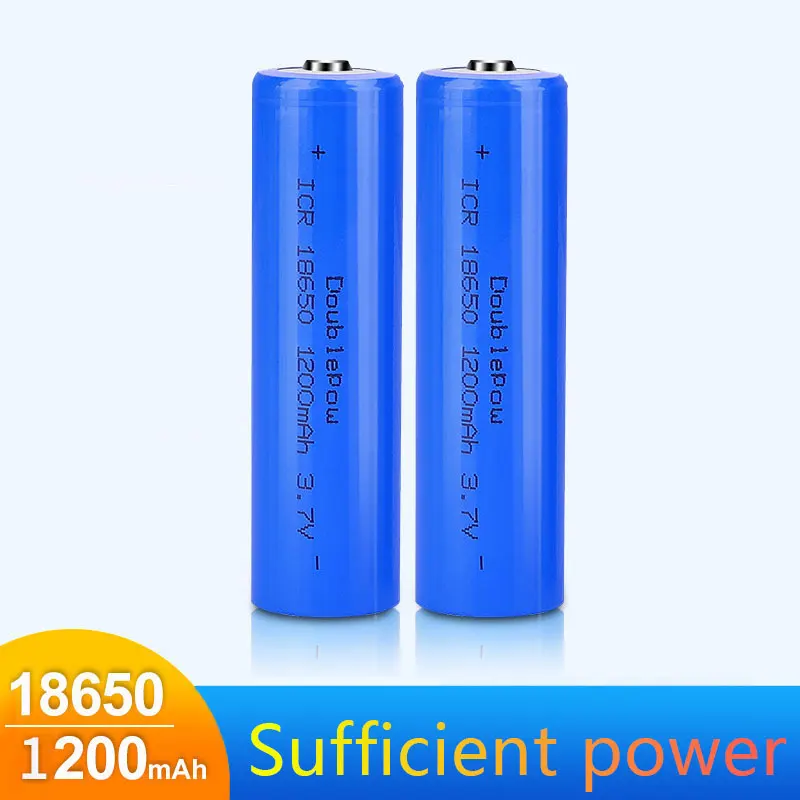 

New 18650 1200mAh 3.7V lithium Rechargeable Battery Accumulator for Flashlight Batteries Blue pointed