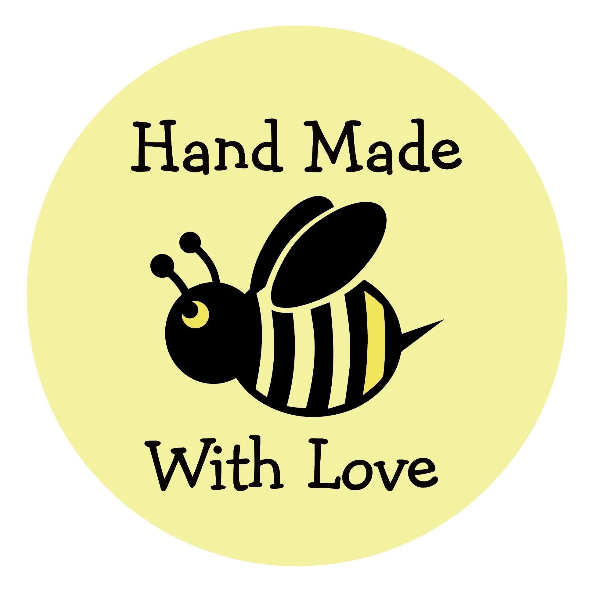 Ручная работа с милыми пчелами Классический круглый персонализированный