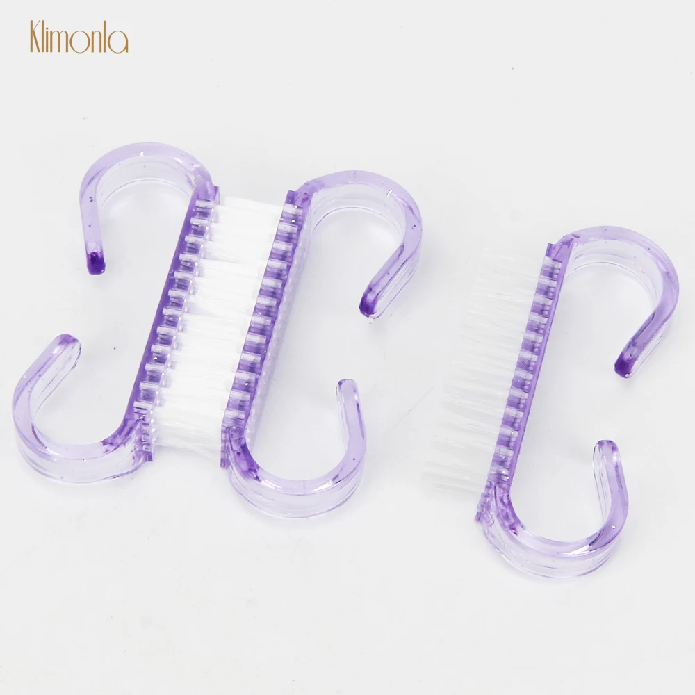 

10pcs/set Nail Art Cleaning Purple Brush Nail Polishing Finger Care Dust Clean Handle Scrubbing Brush Tool Manicure Pedicure