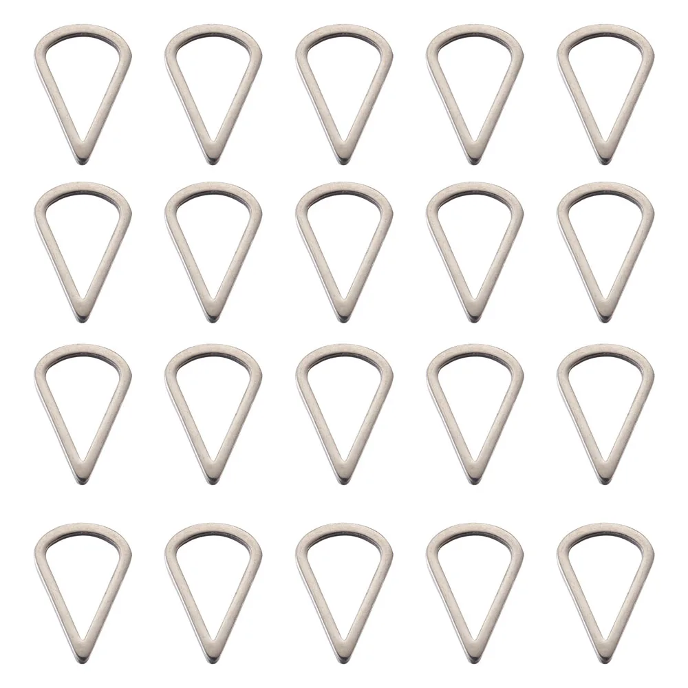 

30pcs Stainless Steel Linking Rings Teardrop Heart Circle Rings Frame Pendant Connector Charm Jewelry Making DIY Dangle Earrings