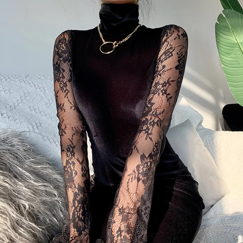 Женское облегающее платье evenхуже черное из замши с длинным рукавом и молнией