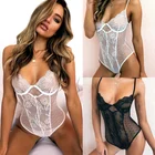Порно сексуальный женское Кружевное боди Babydolls женское белье кружевные стринги на бретельках Пижама боди