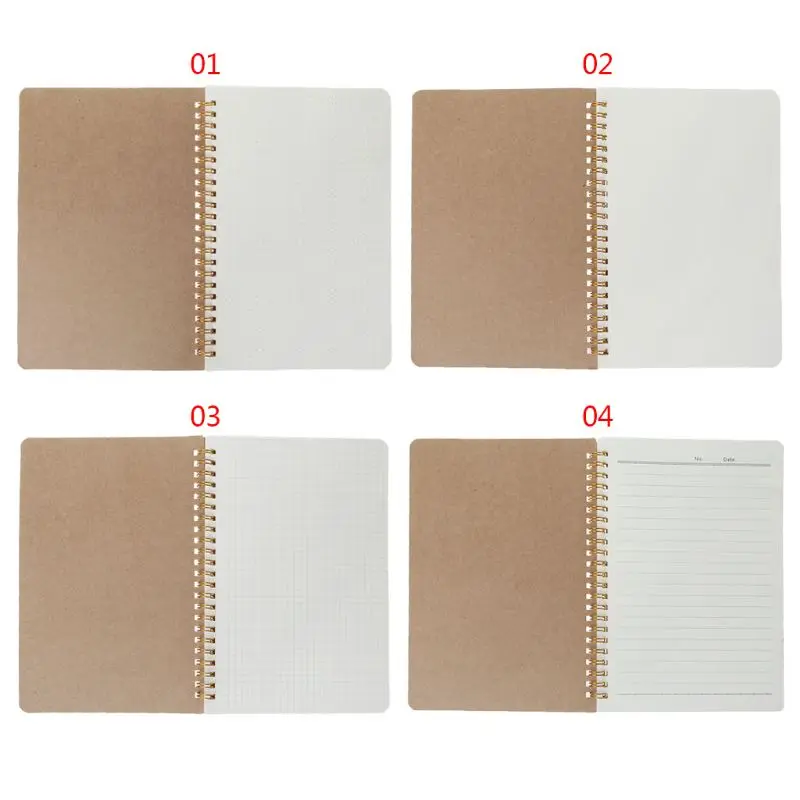 A5 Bullet Notebook Kraft Dot Grid пустая книга для управления временем спиральный журнал