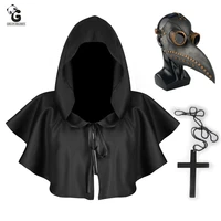 grim reaper death cape cloak christian cosplay plague doctor steampunk maske cross robe priest halloween costumes for women