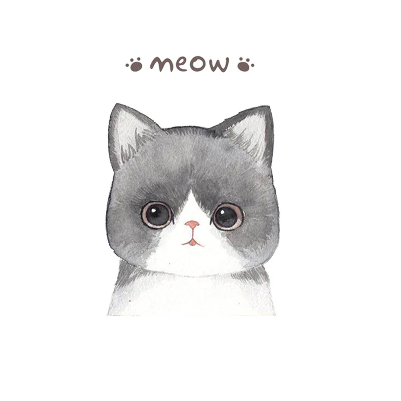 1 шт. мультяшный аниме милый стикер с животными Симпатичный кот собака кролик
