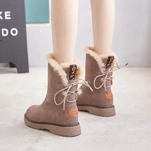 Ботильоны из натуральной воловьей кожи; детские ботинки для девочек и мальчиков; зимние ботинки из толстого плюша; новая зимняя детская обувь
