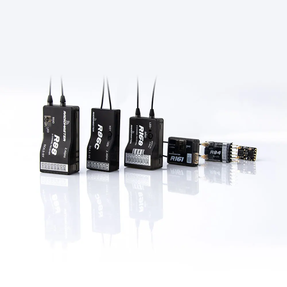 RadioMaster-receptor Nano R81, R84, R86, R86C, R88, R161, R168, 2,4 GHz, m&aacute;s de 1KM, Compatible con FrSky D8, TX16S, RSSI-1
