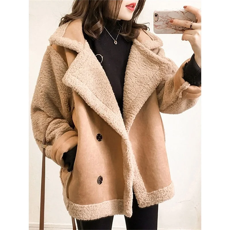 

New Florir Integrated Lamb Flavoring 2021 Coat Short Jacket Top