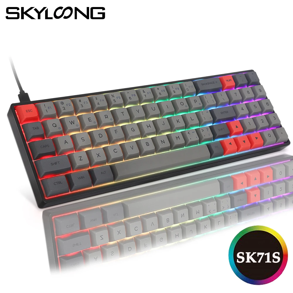 

Мини-клавиатура SKYLOONG SK71S механическая, Bluetooth, беспроводная, с RGB-подсветкой