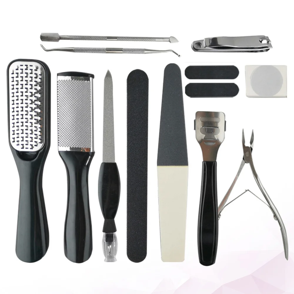 

15pcs/set Professional Pedicure Kit Foot File Set Foot File Exfoliating Prevent Clean Foot Dead Skin Tool Kit Nail Toenail Clipp