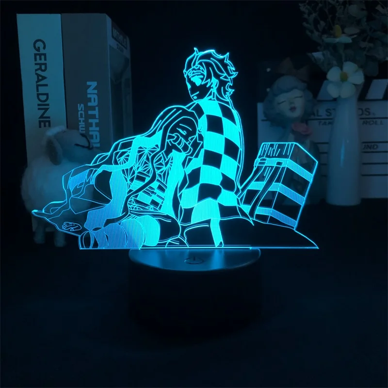 

3d-лампа аниме, рассекающий демонов светильник для спальни, Декор, лампа в подарок, лампа Kimetsu No Yaiba